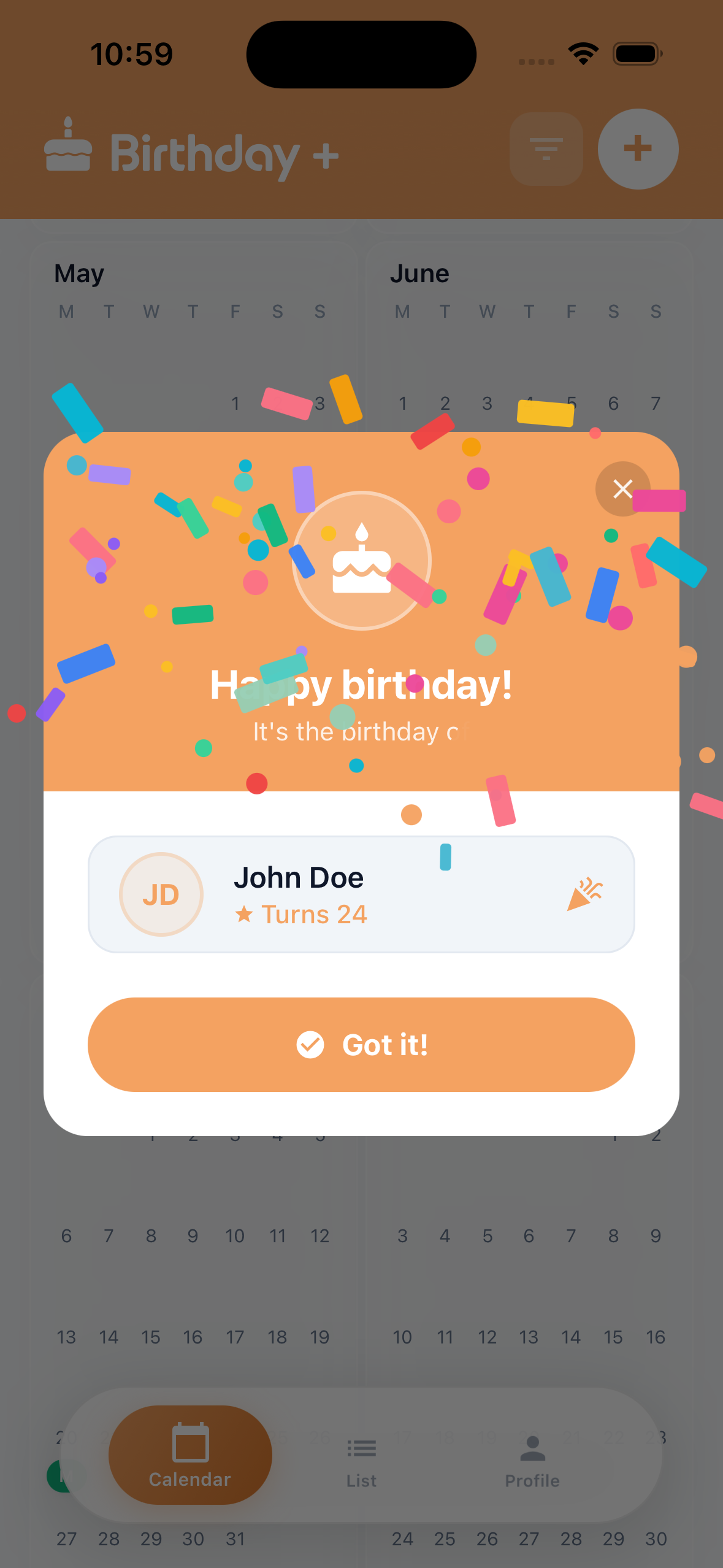 Célébration — Birthday Plus